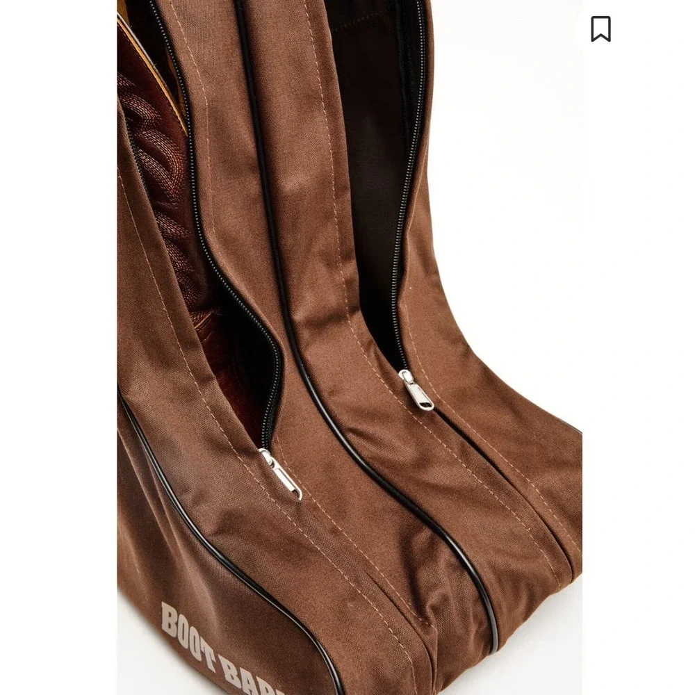 Boot Barn Canvas Boot Bag Chocolate Brown Western Work Travel Carrier